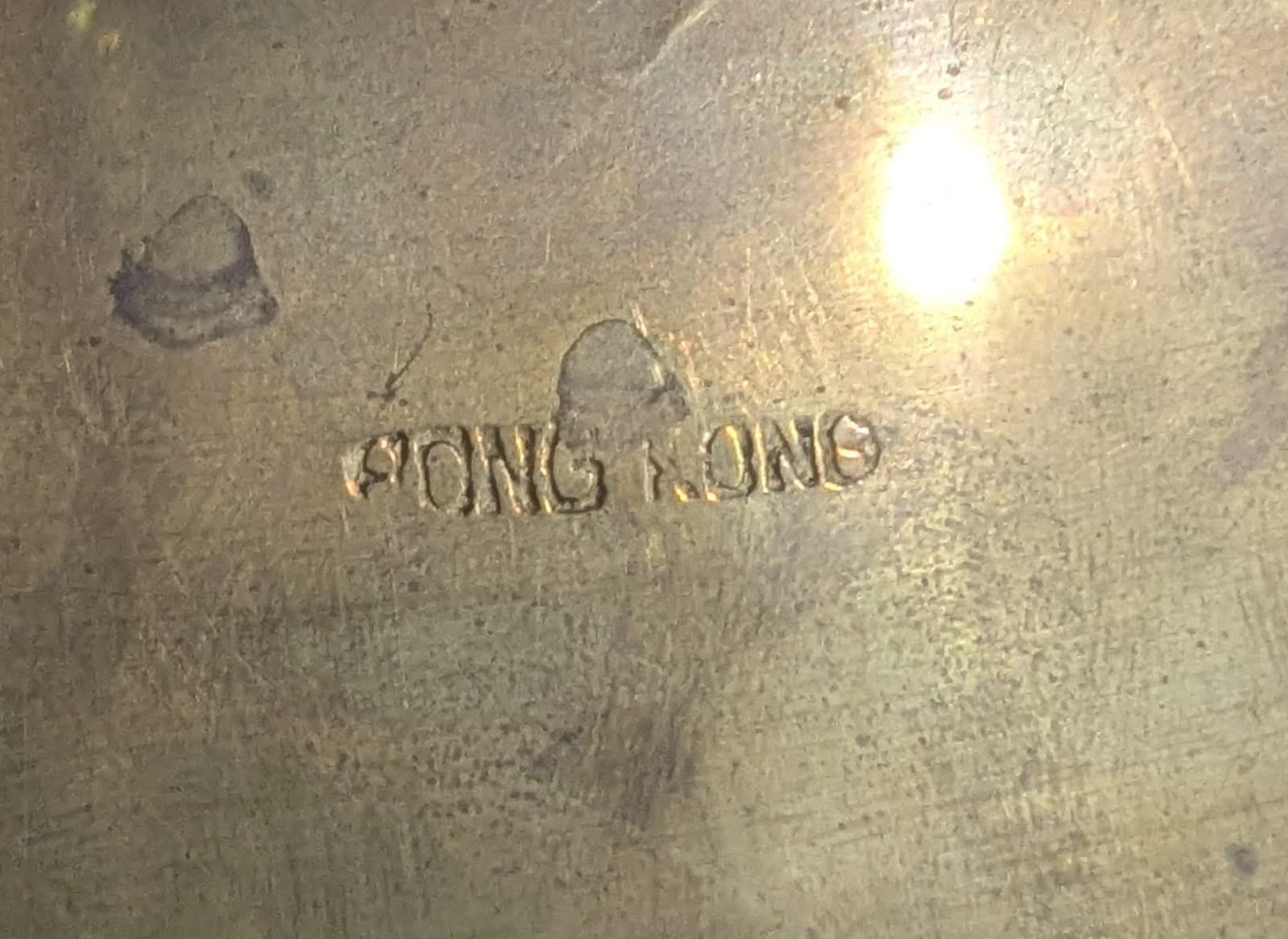 Large Brass Gong Engraved Two Dragons “Good Fortune” Hong Kong Vintage  2