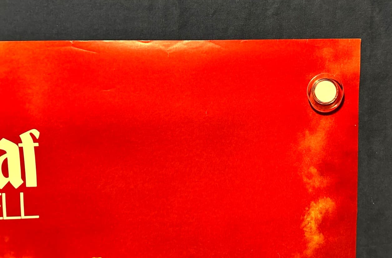 🔥 super rare MEAT LOAF "Bat Out Of Hell" Record Store PROMO POSTER 28x28 VG+/EX 3