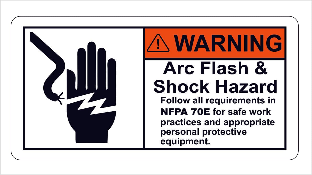 Warning Arc Flash Shock Sticker Decal Label Electrical Safety Free Shipping