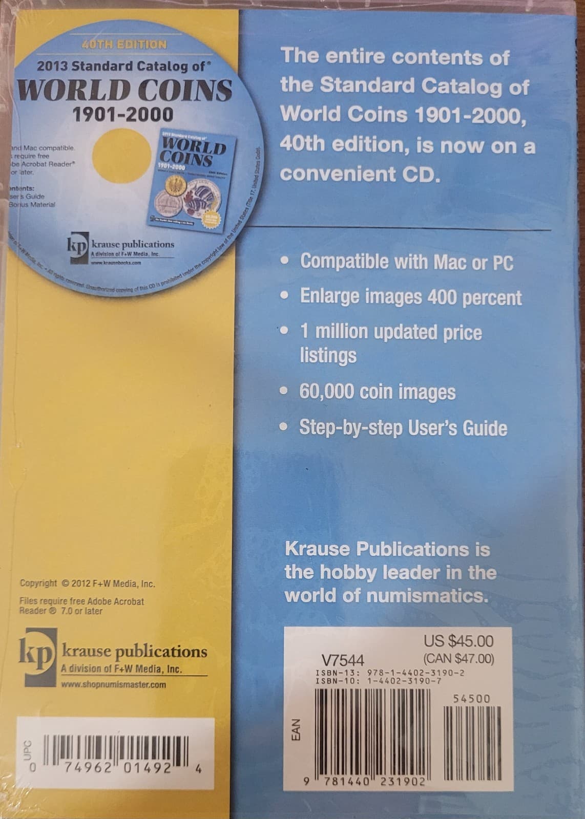 2013 Standard Catalog Of World Coins 1901-2000 CD ROM 40th Edition 2