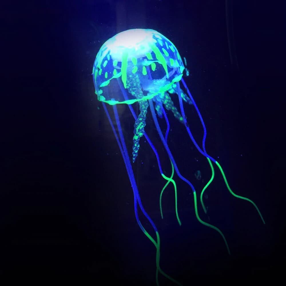 6 Pack of Floating Neon Artificial Jellyfish - Fish Tank Aquarium Decoration 4
