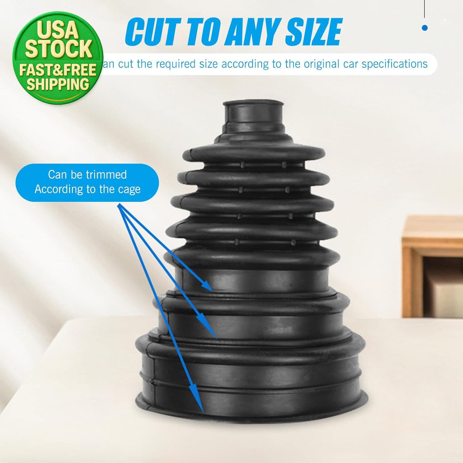 2PCS CV Axle Boot Kit Leak Proof Bushing for FWD AWD Front Drive Vehicles Black 5