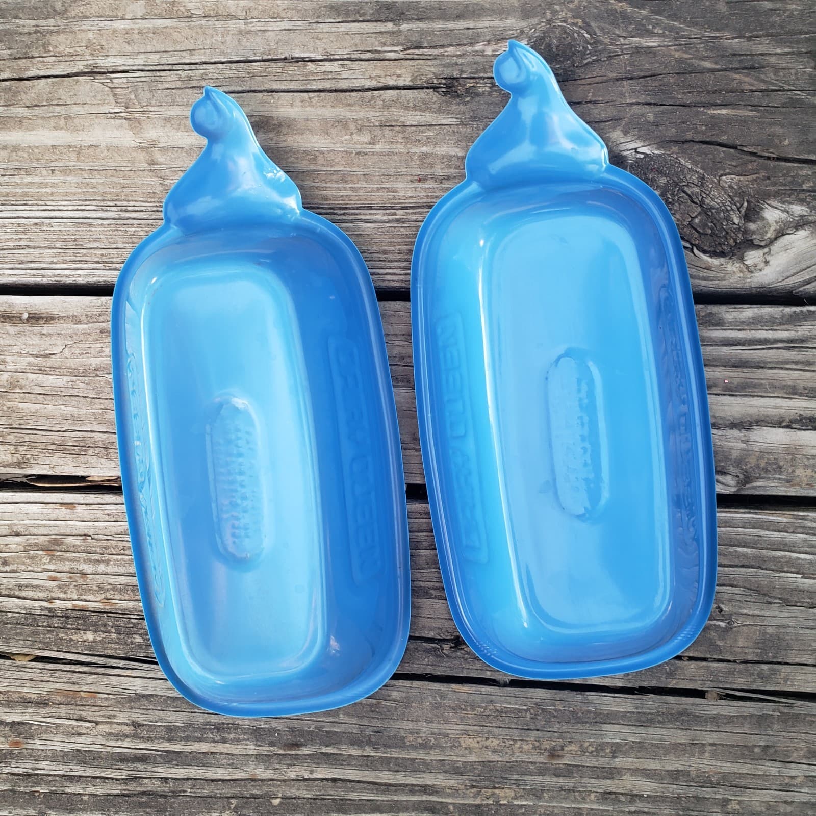 Vintage Pair 2 Dairy Queen Plastic Ice Cream Trays Sundae Boats Banana Splits 4