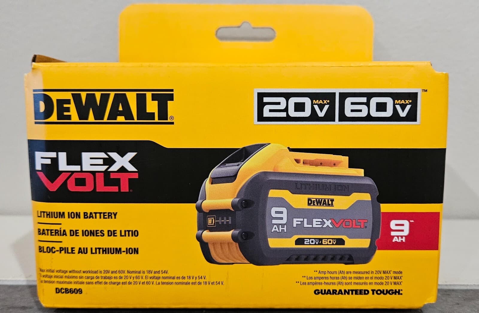 DeWALT DCB609 FlexVolt 20V / 60V MAX 9.0Ah 9 AH Lithium-Ion Battery 2025 2
