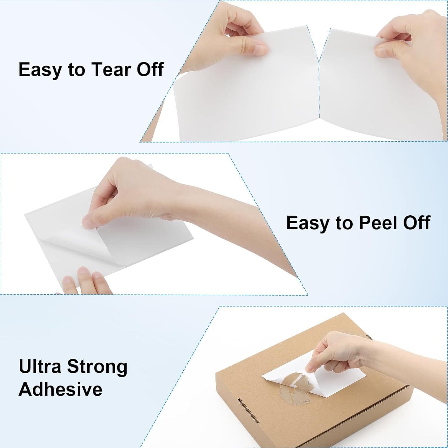 500/Stack 4x6 Fanfold Direct Thermal Shipping Labels Perforated Mailing Labels 5