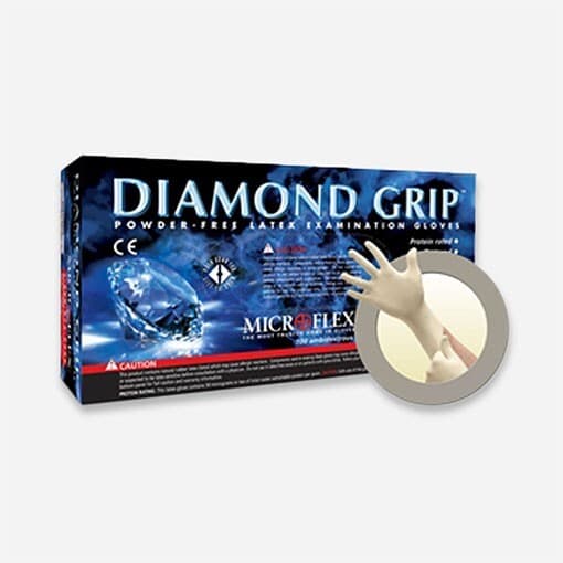 Microflex® Diamond Grip® MF-300,  6.3 Mil, Natural Rubber Latex, Beige (S - XL) 2