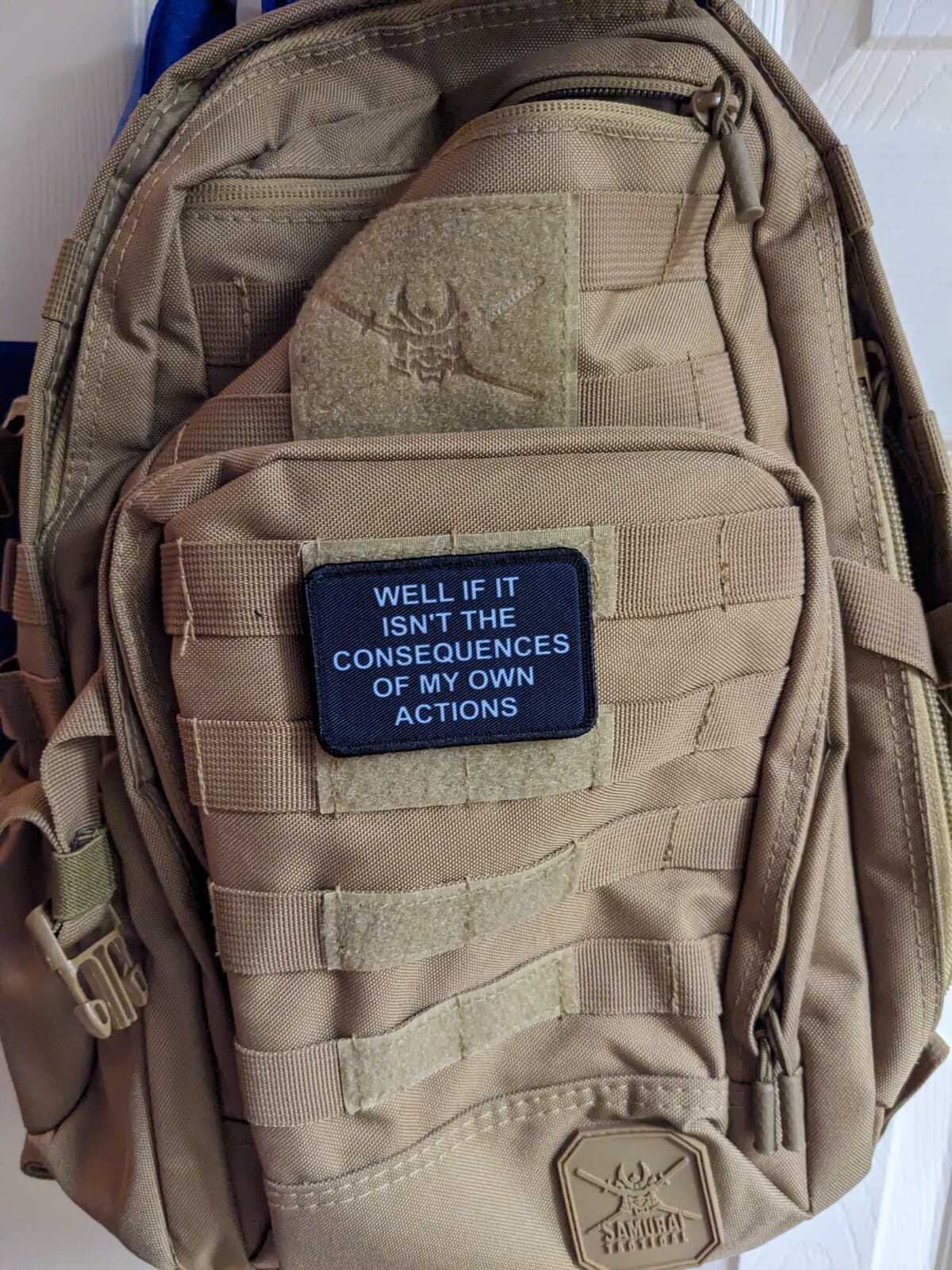 Isn't Consequences of my own actions morale patch  2"x3" hook & loop tactical 4
