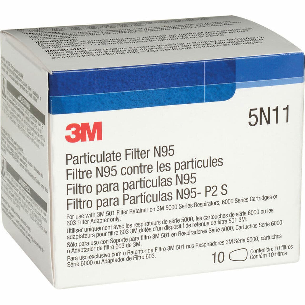 3M 5N11 N95 filters 10x for 6200 6800 7502 SEALED box Oem ----  made & ships USA 3