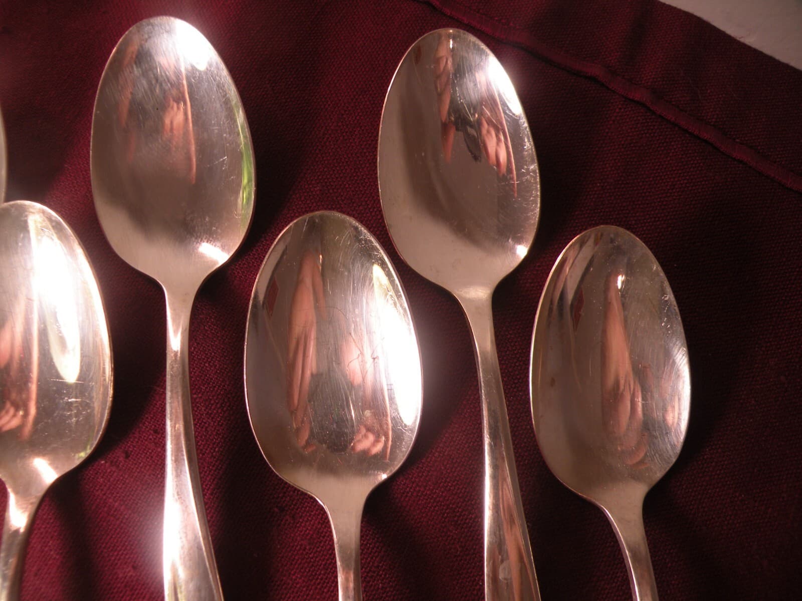 Set Of 7 Teaspoons 1957 EXQUISITE Rogers & Bro International Silverplate 6 1/8" 3