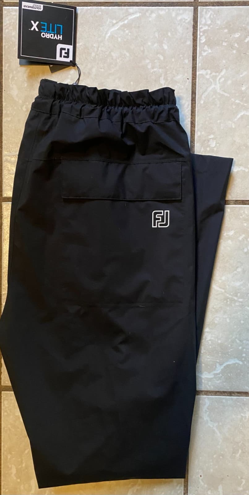 NEW!! Footjoy Hydrolite X Mens Golf Rain Pants, Black , Large 2