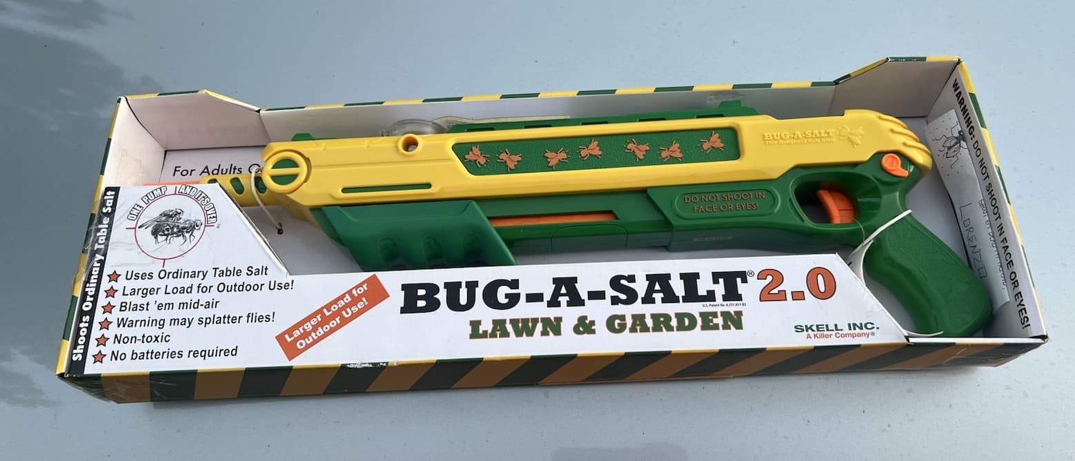 Brand New Bug-A-Salt Lawn and Garden Original Non-Toxic Salt Gun Higher Powered