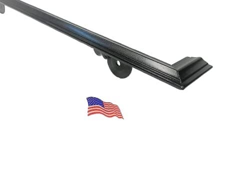 Kenosha Iron Code Compliant 10' Wrought Iron Handrail- 2 Piece Constuction Black