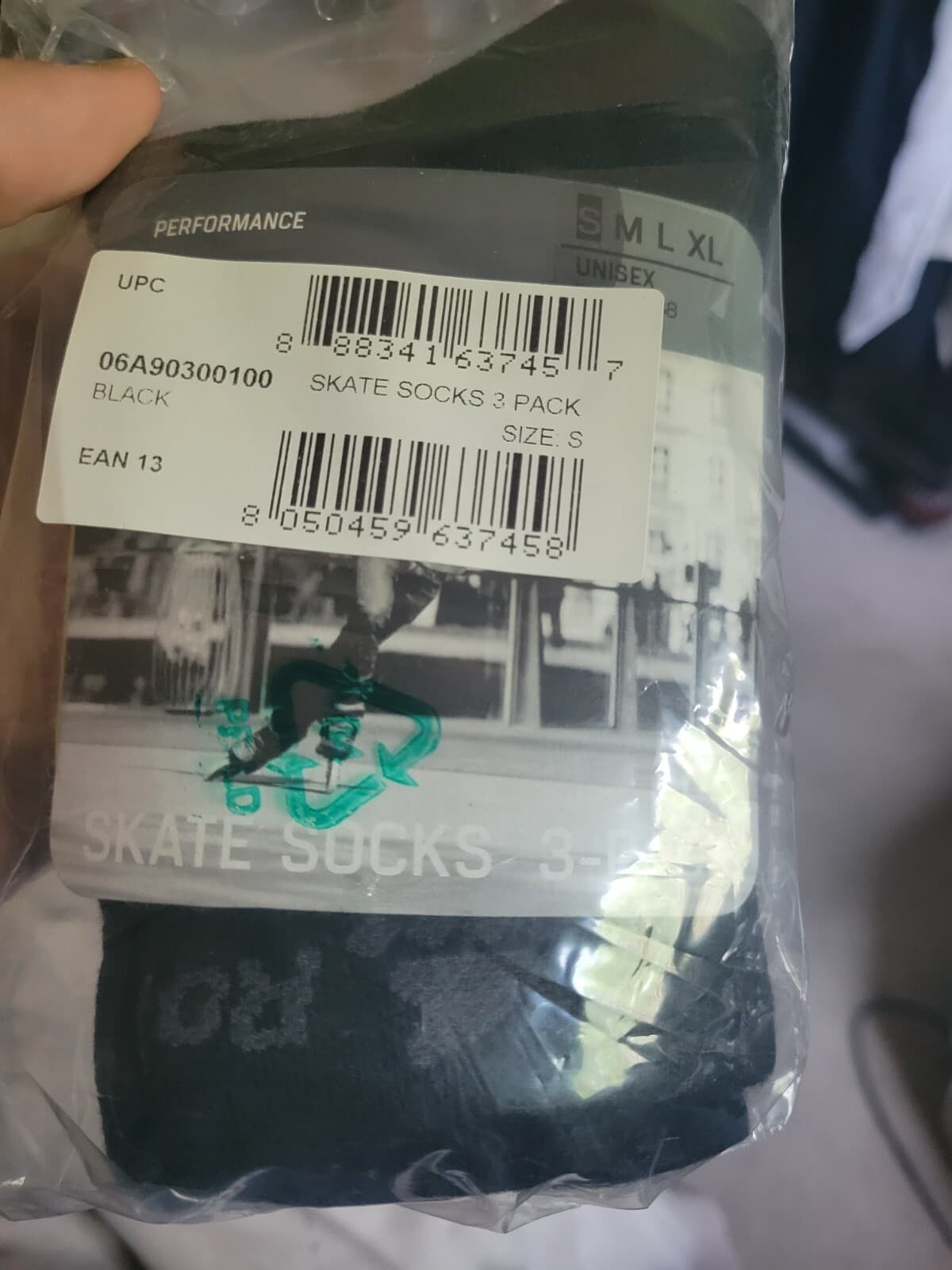 Rollerblade Performance Socks *3 pk*, Inline Skating Black Small 3