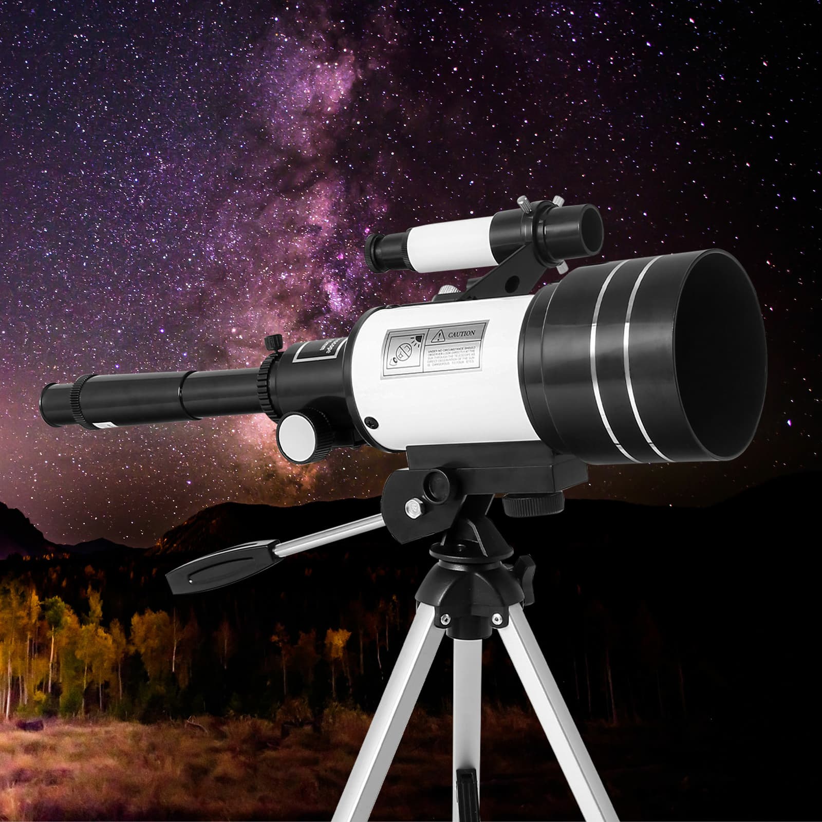 300mm Astronomical Telescope 150X with Phone Adapter Barlow Lens for Kids Gift 2