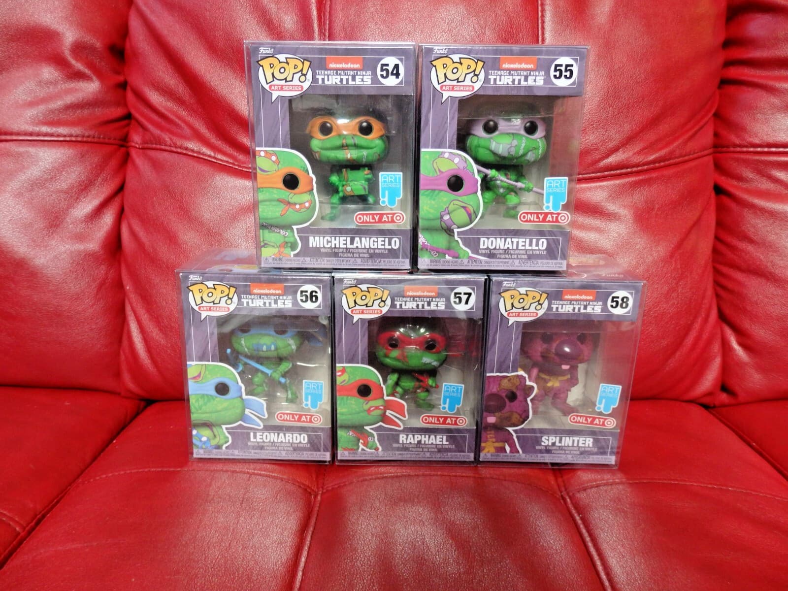 Teenage Mutant Ninja Turtles Funko Pop Art Series Complete Set of 5 TMNT
