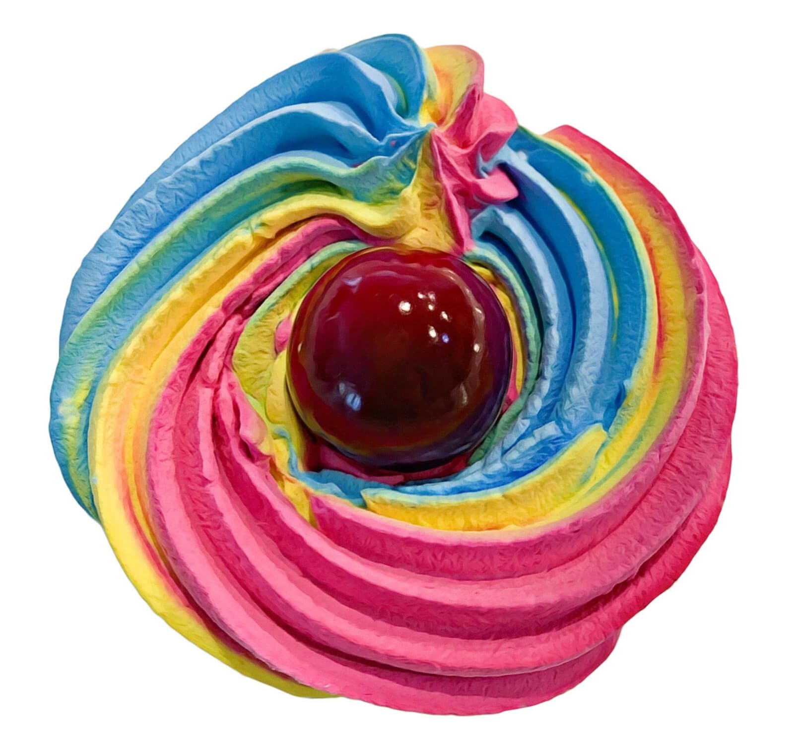 DEZICAKES Fake Cookie Artificial Food Rainbow Butter Cookie w/Cherry