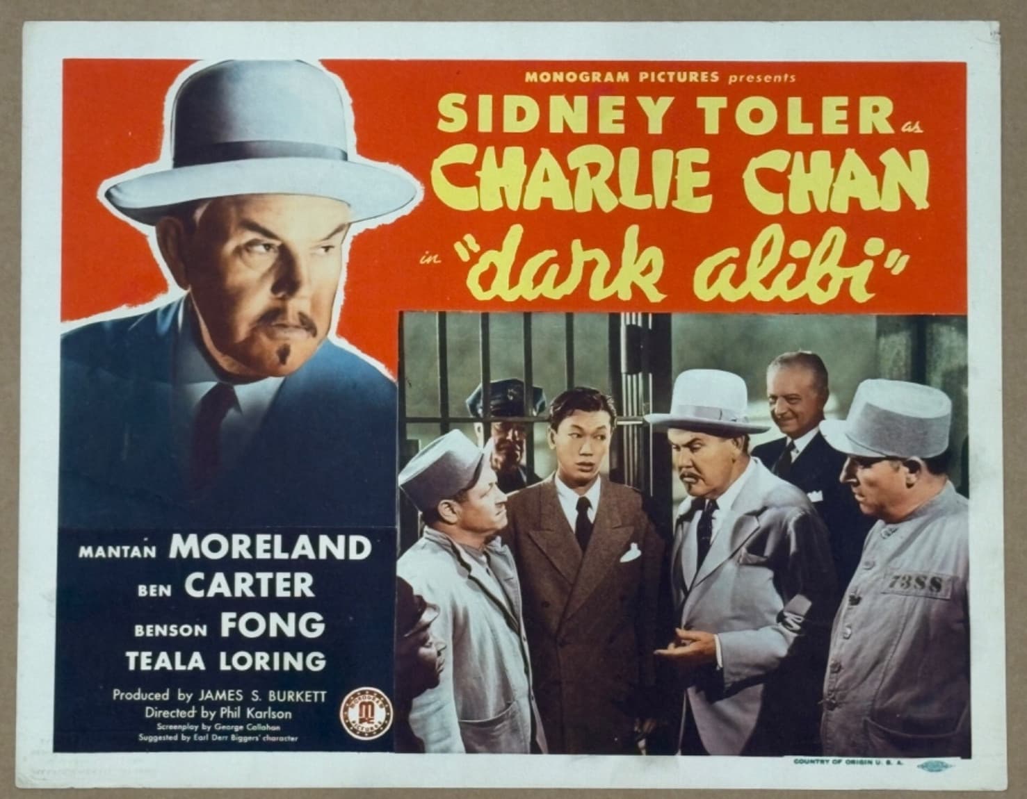 DARK ALIBI ‘46 SIDNEY TOLER AS CHARLIE CHAN SOLVES 20 YEAR OLD MURDER CASE TC