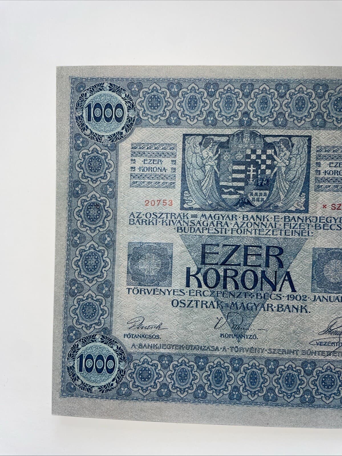 1902 Austria 1000 Kronen - World Currency Beautiful Condition 5