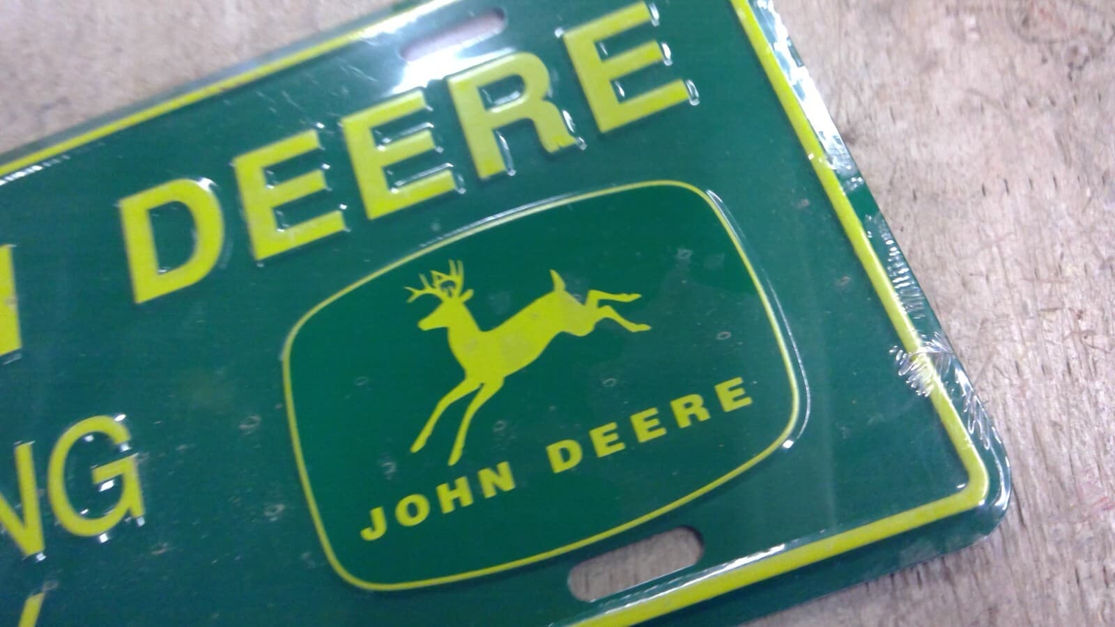 Vintage John Deere Parking Only License Plate, Licensed Product -SEALED -UNUSED 2
