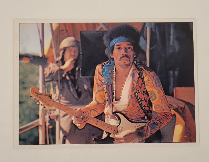 1975 JIMI HENDRIX Pop Stars MINI POSTER CARD Figurine Panini ITALY in Top Loader 3