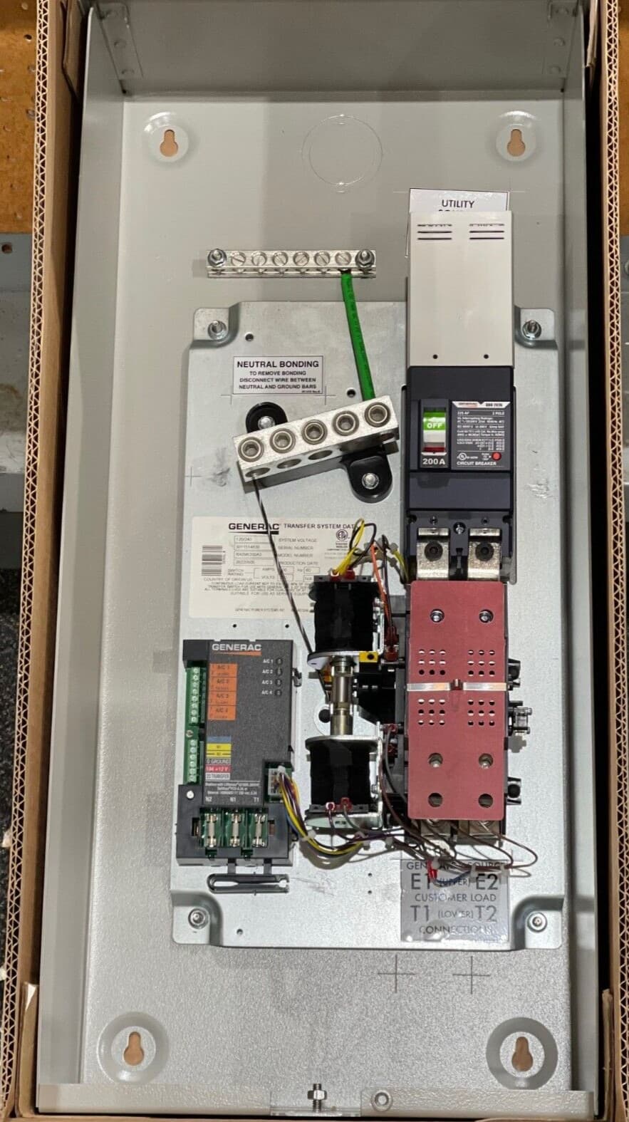 New, Generac, Service Entry Rated, RXSW200A3, 200 AMP AUTOMATIC TRANSFER SWITCH 3
