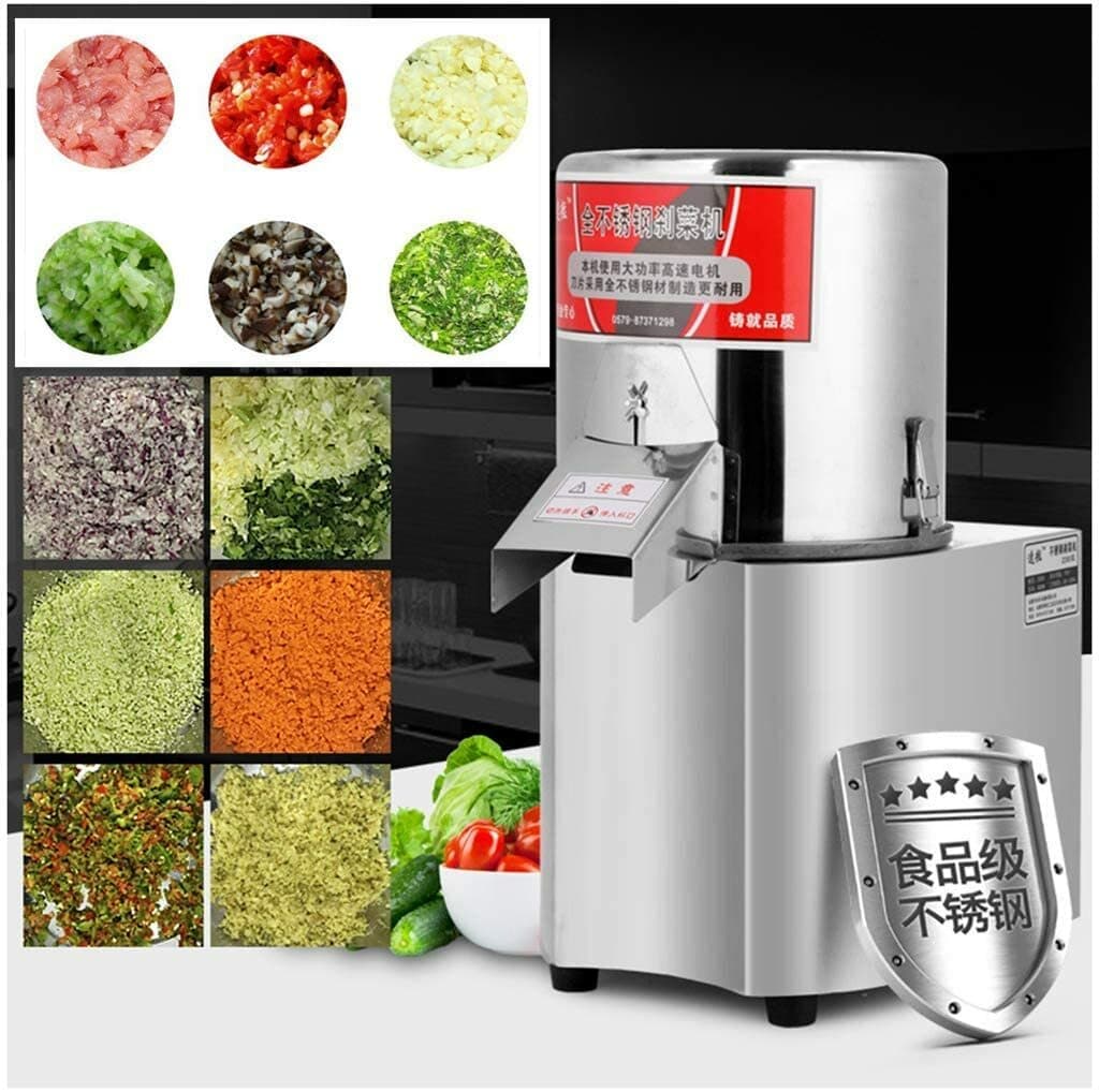 110V Electric Vegetable Chopper Stainless Steel Cutter Commercial Food Processor 2