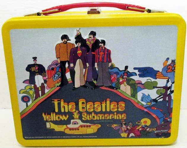 1999 BEATLES YELLOW SUBMARINE LP COVER FULL SIZED METAL LUNCHBOX NEW OLD STOCK 3