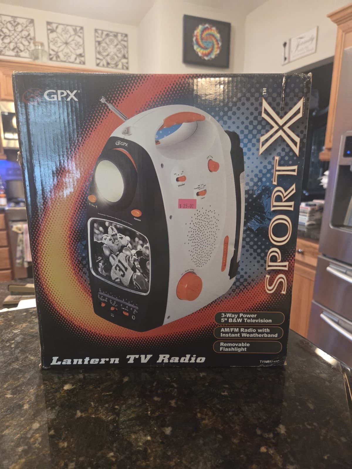 GPX SPORT X TV Lantern Radio Camping Outdoor NFL NBA Flash Light Weather 3wy PWR