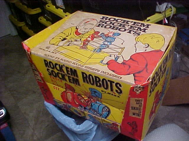 Marx 1966 Rock em Sock em Robots. Needs Repair. Parts 6
