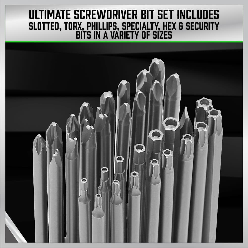 32pc Extra Long Security Bit Set Tamper Proof Torx Star 6 In 1/4" Shank w Holder 3