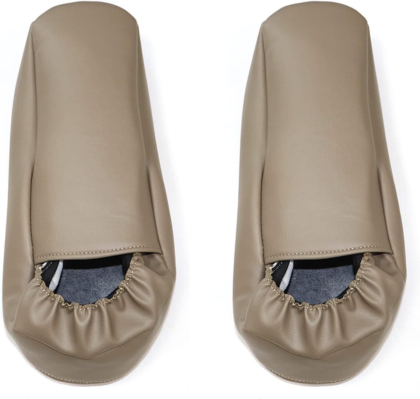 2Pcs Replacement Seat Armrest Cover Microfiber Leather Tan Compatible Tan 6