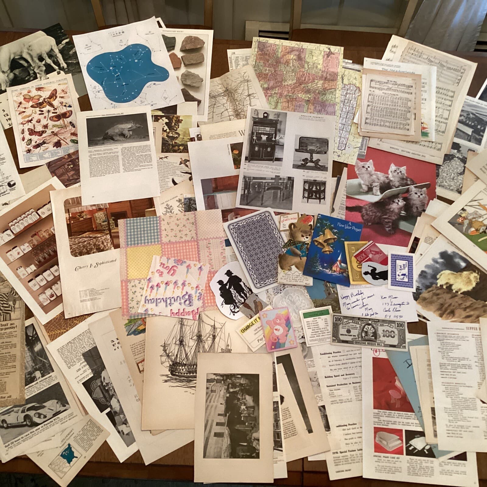 190+ Vintage Paper Ephemera Huge Lot - Perfect For Junk Journals Mixed Media