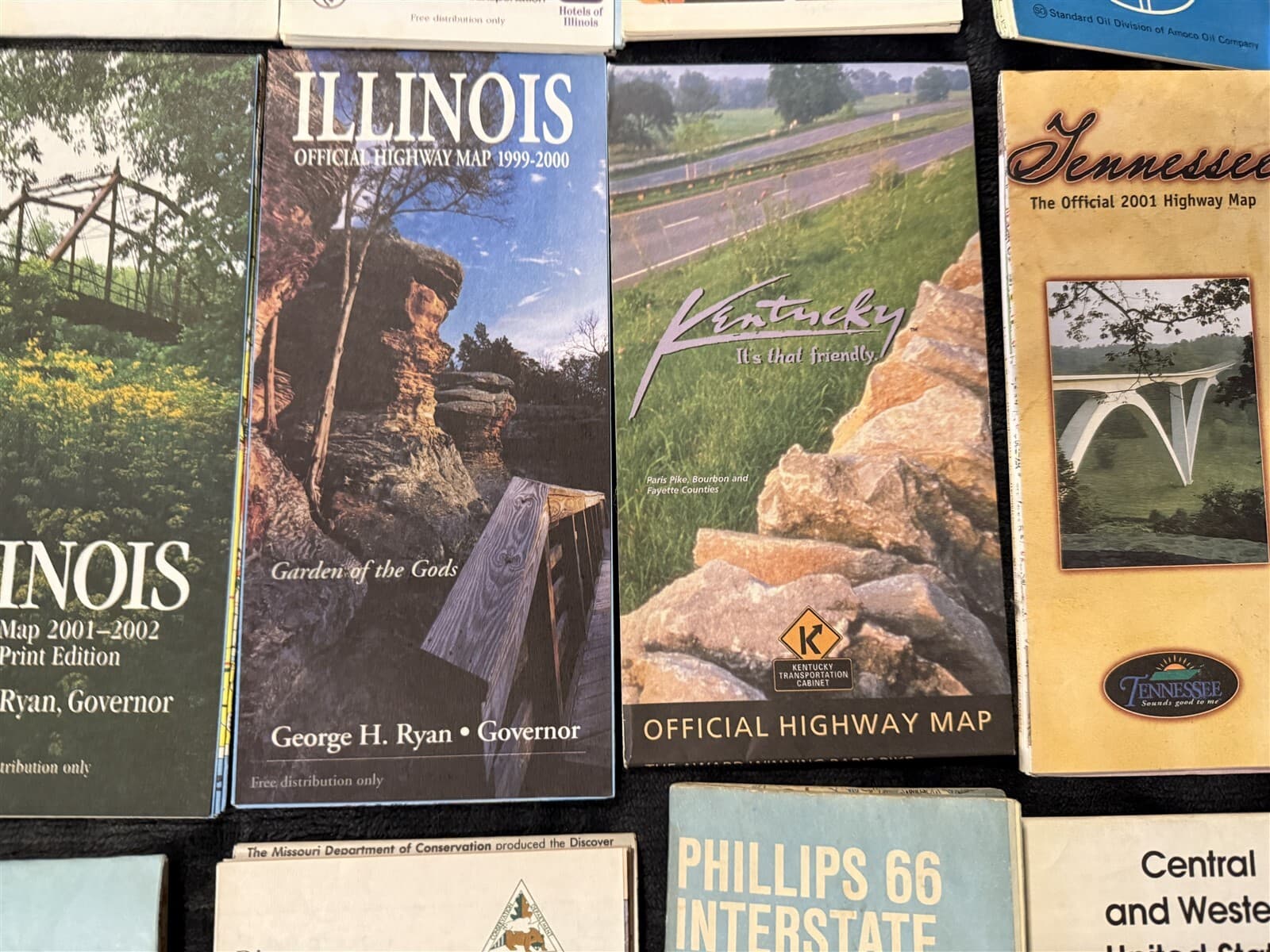#1 VINTAGE LOT OF 24 US STATE TRAVEL MAPS AMERICAN PHILLIPS 66 SINCLAIR ++ 6