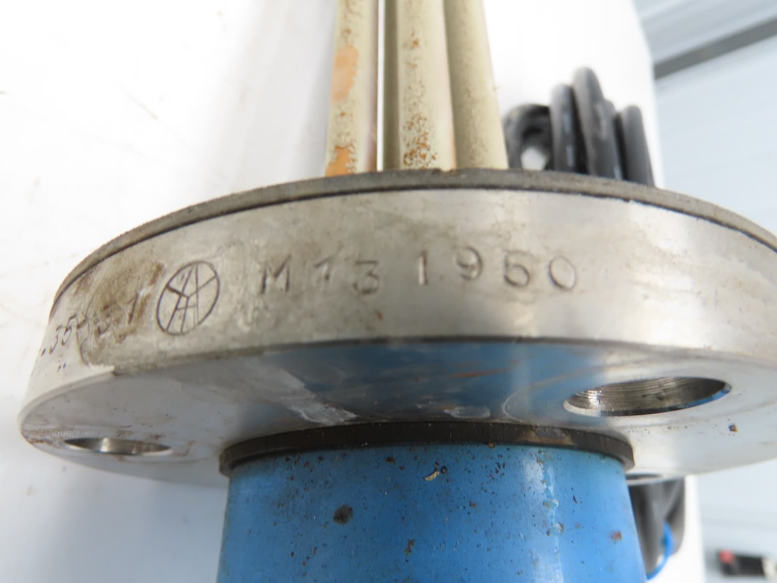 Nippon Stainless Immersion Tank Heater Element 5Kw 200V 3PH 12" Tubes 5" Flange 3