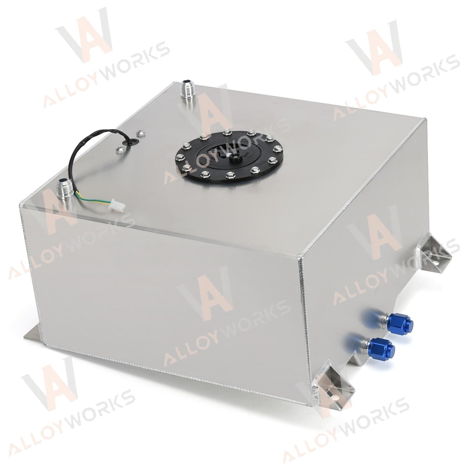 NEW 40L 10 Gal Aluminum Fuel Surge Cell Tank Fitting Sensor Foam Inside 5