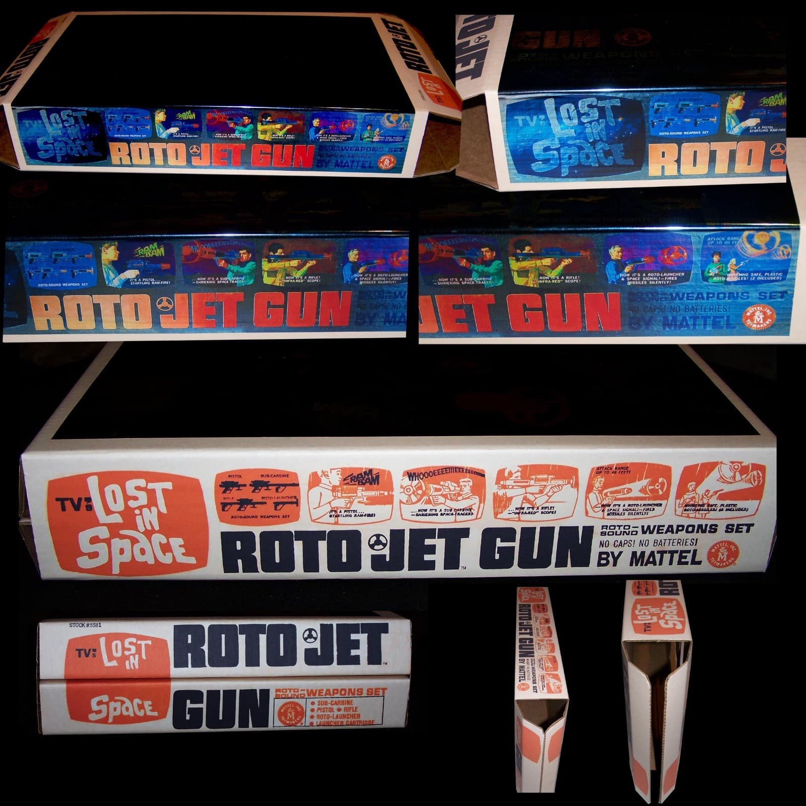 Lost in Space MATTEL ROTOJET GUN BOX REPRODUCTION Complete + inserts instruction 3