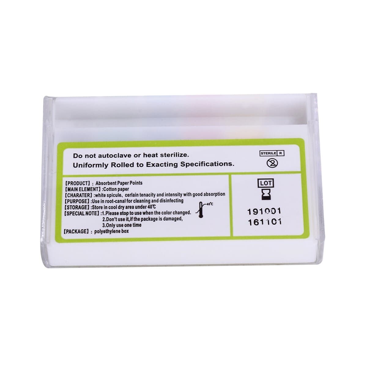 10X puntas papel absorbente de raíz endodóntica Dental puntas 0,02 Taper 15#-40# 3