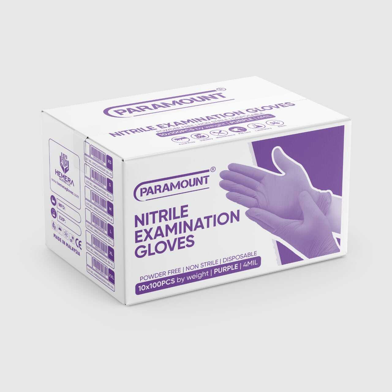 4 Mil Disposable Nitrile Exam Glove Latex&Powder Free S-XL  100/200/1000 PCS 5