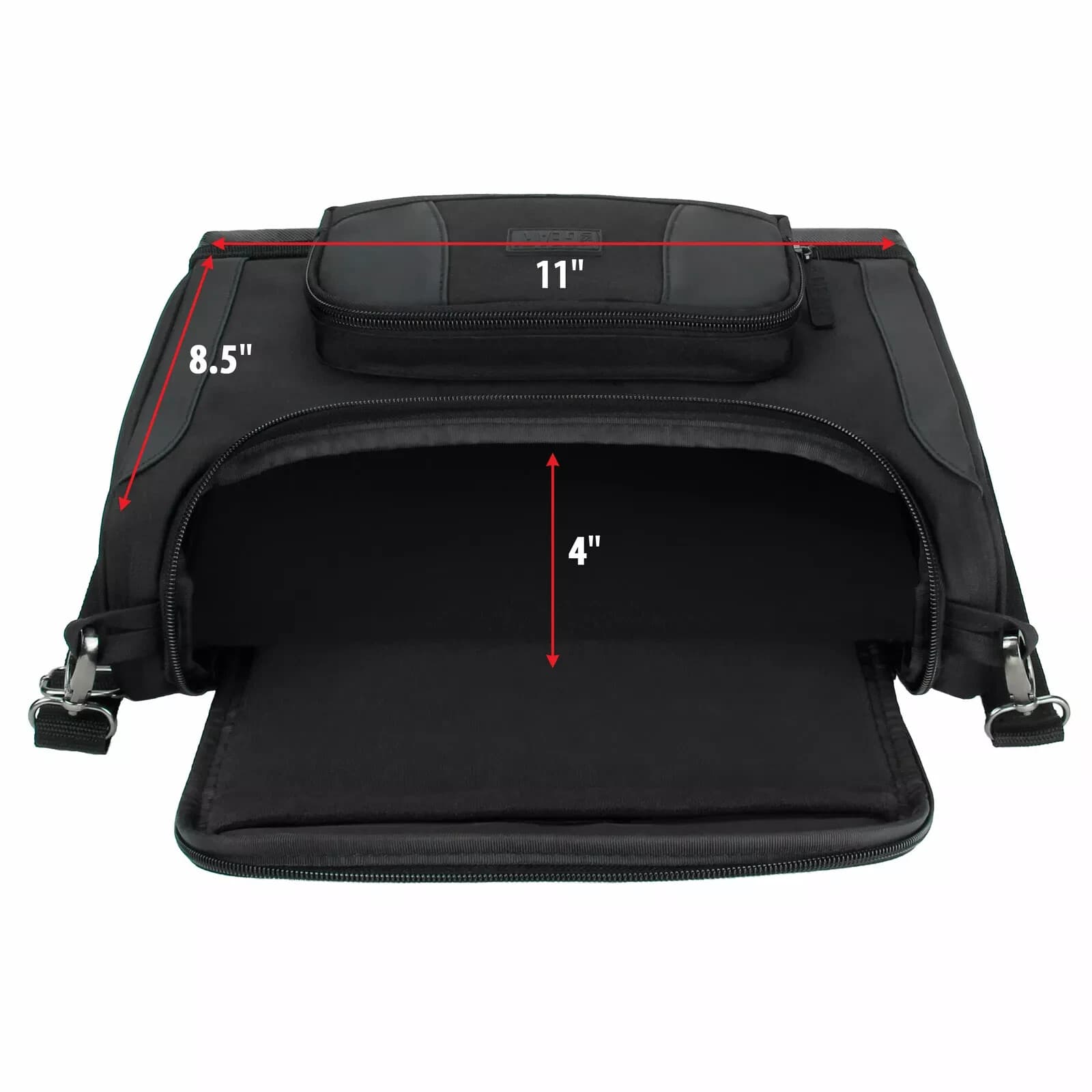 USA GEAR Mini Projector Carrying Travel Case with Accessory Storage (Black) 5