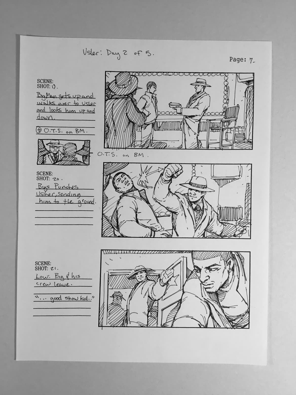 USHER Rhythm of the City Music Video original Storyboard Dan Fraga 2004 2