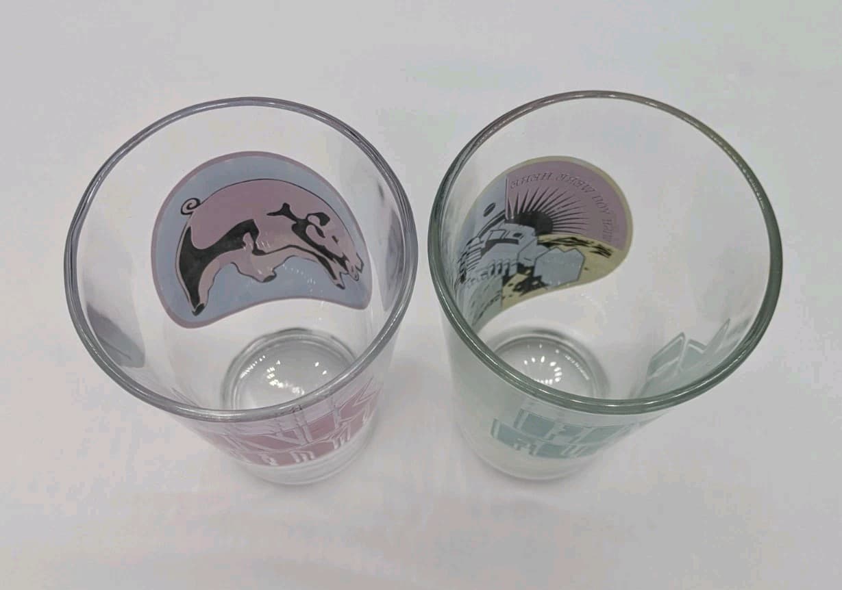 SET 2 16oz Pint Glasses Pink Floyd Wish You Were Here 2007  3