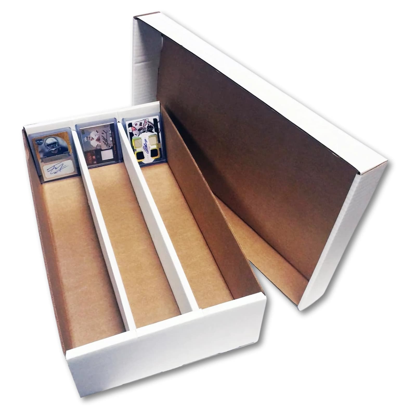 (8) Max Protection Super Shoe Box Card Storage - Durable 3 Row Toploader Card