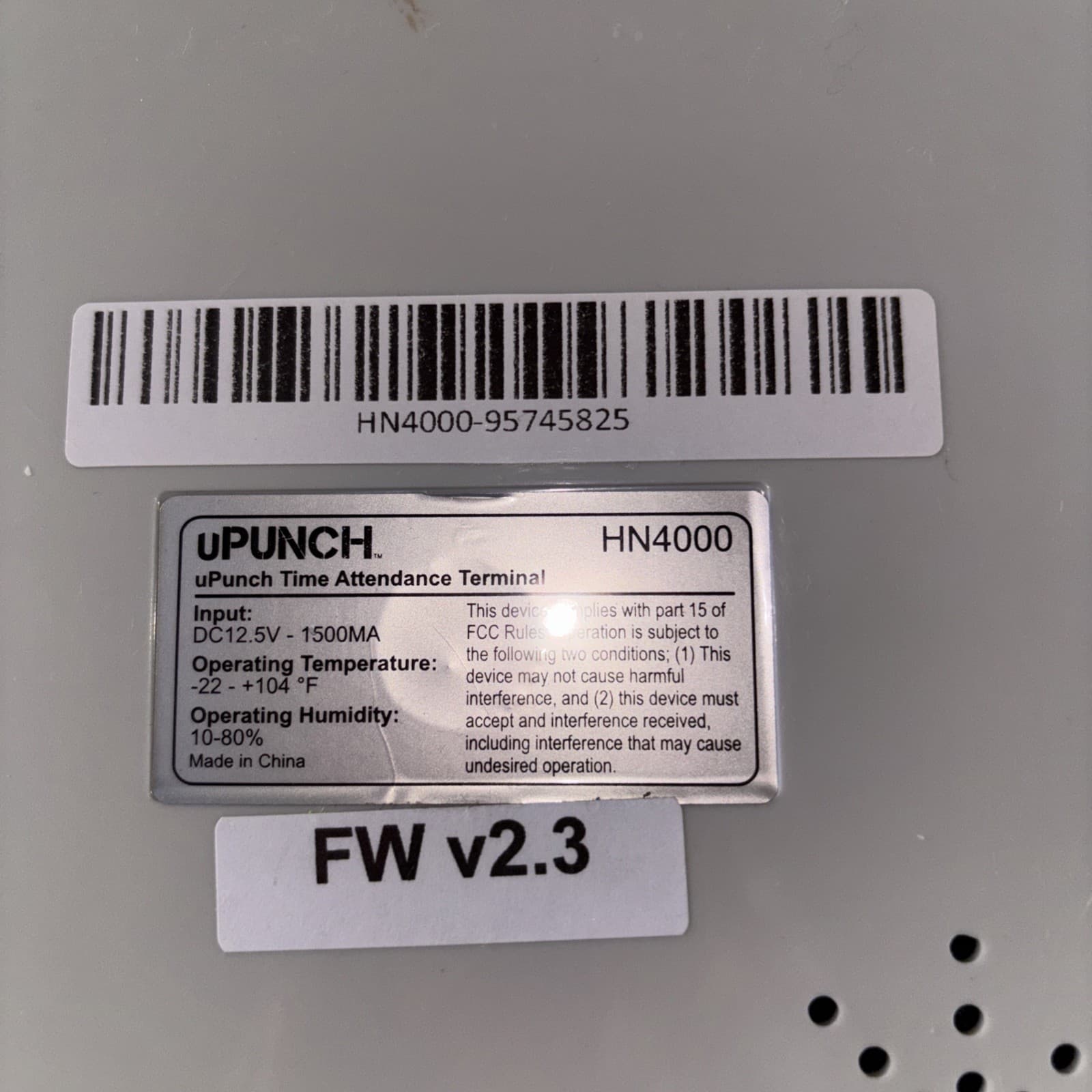 uPunch LED Time Clock Punch Pay Calculating Time Clock HN4000 NO KEY New Sealed 4