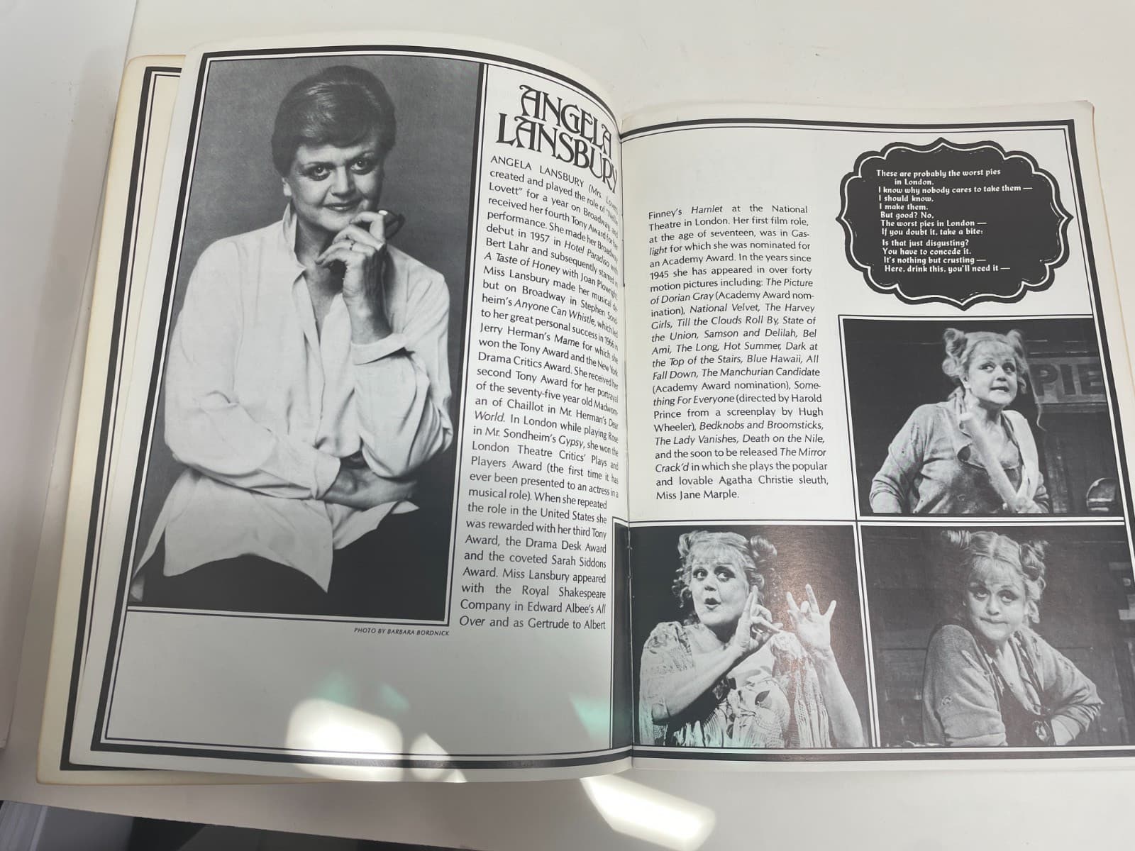 Vintage 1979  Lansbury Sweeney Todd Fleet Street Souvenir Booklet + Ticket 3