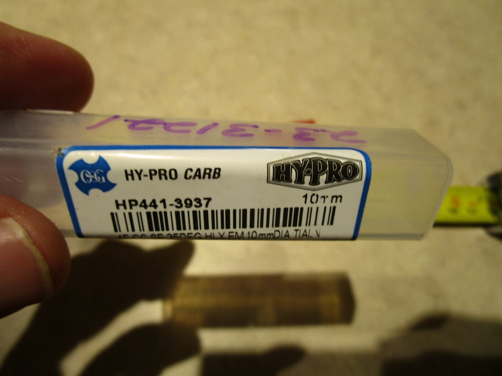 OSG HYPRO HP441-3937 10mm Carbide End Mill, 10.0mm DIA, 25mm Cut, 70mm OAL 2