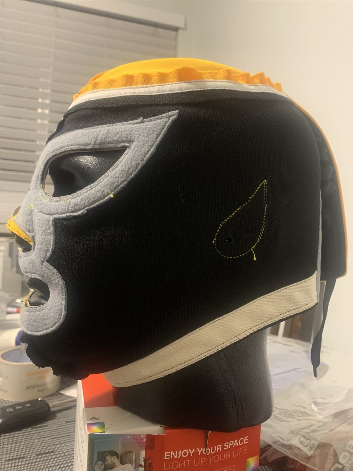 Pierroth Mexican Wrestling Mask Handmade Prograde Bandon w Leather  6