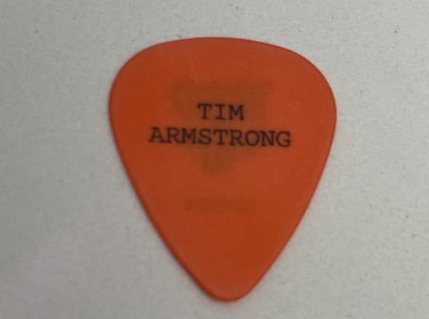 Rancid Tim Armstrong Stage Guitar Pick 2008 Let the Dominoes Fall Tour Plectrum 2