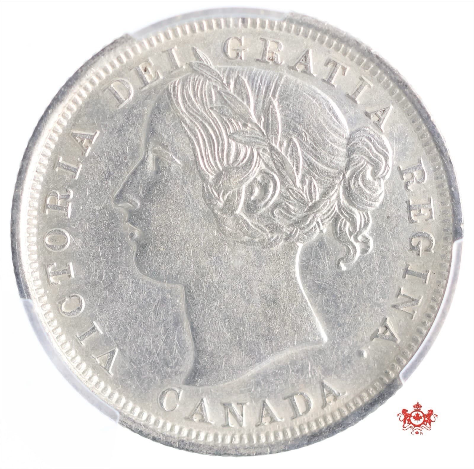 1858 Canada 20 Cents Re-engraved 5 - PCGS AU50 - 57689152 5