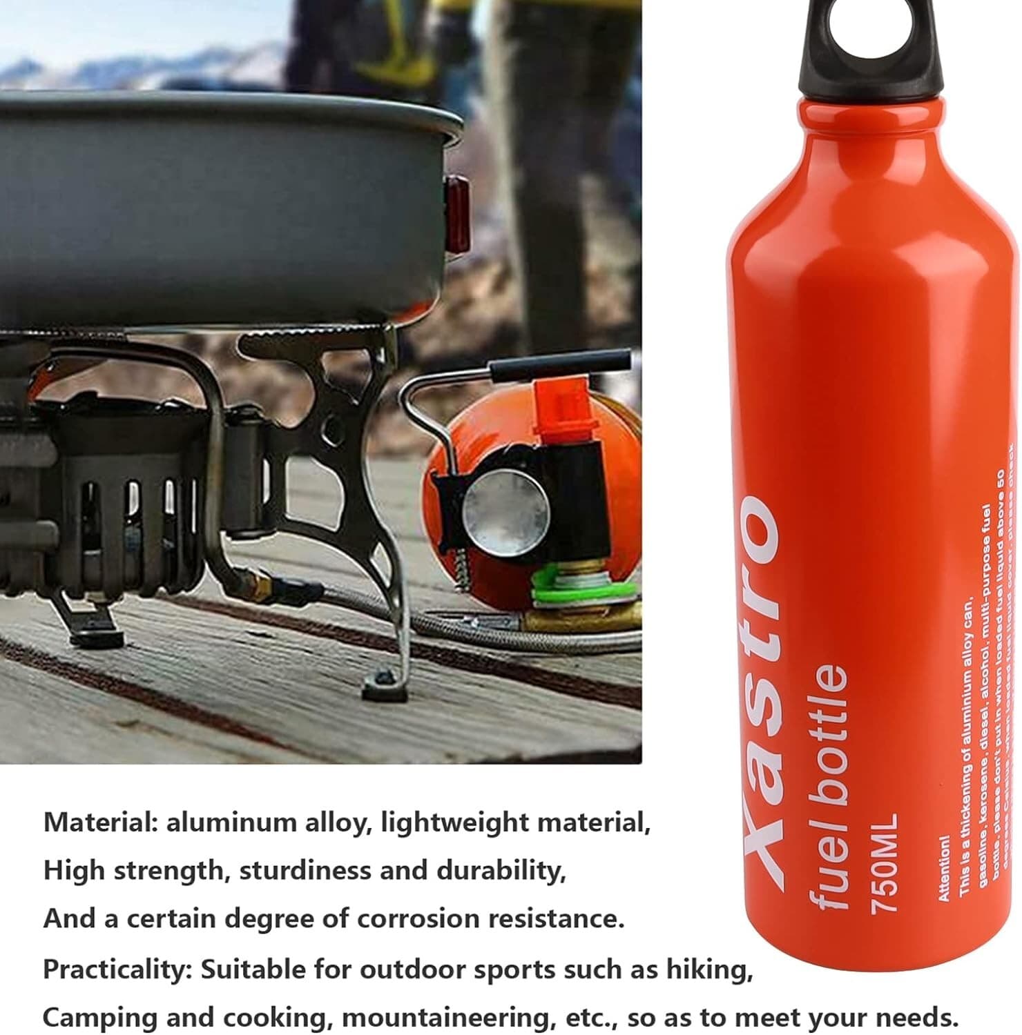 Petrol Alcohol Gas Storage oil Bottle for Extra Emergency Backup Fuel Tank 750ml 3