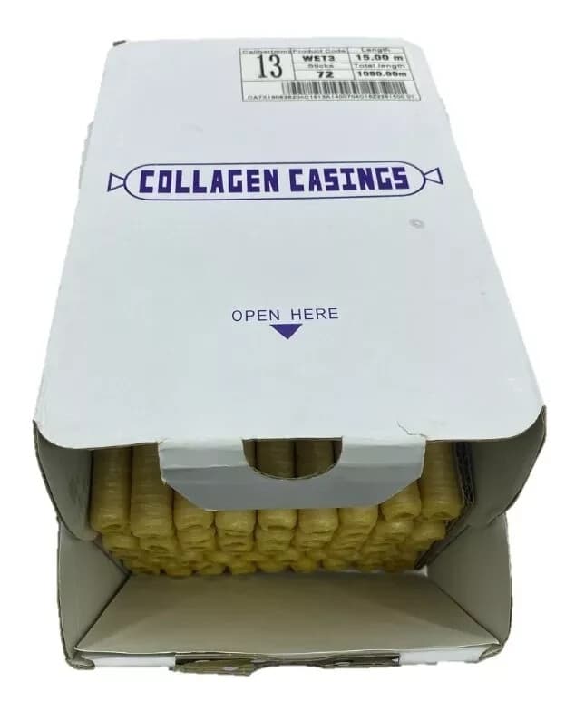 Collagen Casings Dry 16mm / 50ft for stuffing 744 Lb 6480 sausages 73 sticks 3